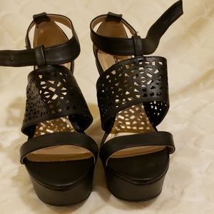 Black Never Worn Wedges